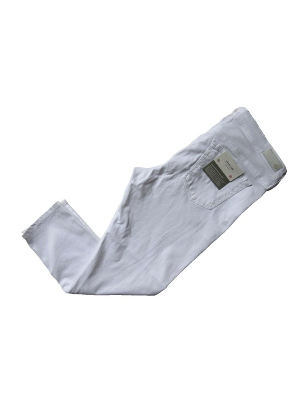 NWT AG Adriano Goldschmied Stilt in White Sateen Cigarette Crop Stretch Jeans 32 - Picture 4 of 8
